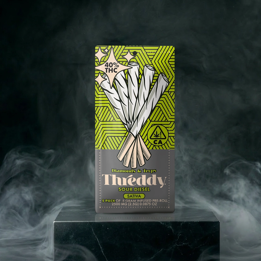 threddy-pre-roll-5pk-sour diesel